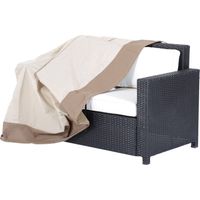 Funda protectora impermeable banco 2-3 plazas exterior jardin 152x87x59/79cm 600D Oxford