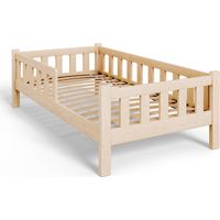 Lit enfant PINI 80x160 en bois non verni - Naturel