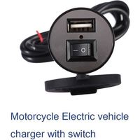 Chargeur d'alimentation - BOH - USB - Prise imperméable - 12V - Moto
