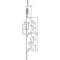 Crémone serrure H100 sans sortie de tringle – Verrouillage 2 galets E – Entraxe 70mm – Longueur 1125mm – Pour porte-fenêtre – Roto