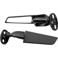 2PCS Rétroviseur latéral Rotatif Ajustable, Aile de rétroviseur en métal modifié pour Moto avec Goujon Amovible, Rétroviseur de Moto à Vision élargie pour Ninja 250, Suzuki, ZX10R..DEBUNS