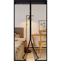 Porte Moustiquaire, Rideau Moustiquaire Magnétique pour Porte, Rideau Anti Moustique, Porte Moustiquaire Coulissante, Moustiquaire Magnétique avec Rayures, Installation Facile (110210cm)