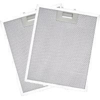 Lot de 2 filtres de rechange pour hotte aspirante 320 x 260 mm, filtres universels en alliage d'aluminium avec 5 couches d'aluminium, filtre à graisse en métal, filtres pour hotte de cuisine