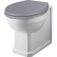 Bayswater Fitzroy Back to Wall Pan White - Excluding Seat