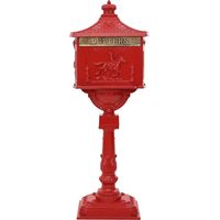Vidaxl – Boîte aux lettres sur pied vintage en aluminium – Construction imperméable – Serrure sécurisée – Dimensions 42,5 x 29,5 x 117 cm