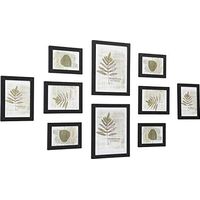 Fotorahmen-Set 10 Fotorahmen – zwei 8" x 10" (20 x 25 cm), vier 5" x 7" (13 x 18 cm), vier 4" x 6" (10 x 15 cm), schwarz RPF310H