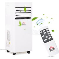 Climatiseur mobile 7000 BTU 3-en-1 refroidissement déshumidification ventilation télécommande minuterie 24h 2 vitesses 10-26 m² blanc