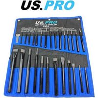 US PRO Tools 28pc Punch & Chisel Tool Set, Punches and Chisels 2232