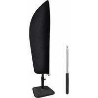 Housse de parasol extérieure imperméable avec protection UV, 265 x 40/70/50 cm, résistante au vent et anti-décoloration