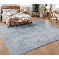 Paco Home Alfombra Salon De Habitacion Pelo Corto Motivo Nordica Boho Dibujo Geometrico 80x150 cm, Gris 3