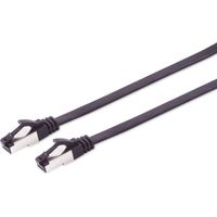 Câble réseau S-IMPULS CAT.8.1, plat, TPE, noir, 7,5 m