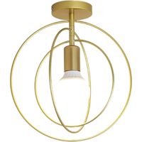 Plafonnier - Plafonnier rond doré créatif - sans ampoule