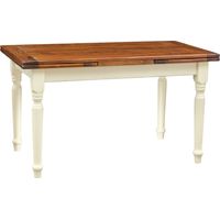Extending table 140x80 cm Solid wood table Dining room Kitchen Rectangular table Outdoor Interior Country style