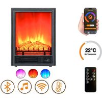 Elektrokamin DLC Home EF1 1800 W Bluetooth-Lautsprecher Flammeneffekt WLAN Fernbedienung Heizung 17 27 C
