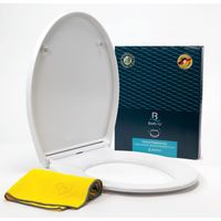 WC Sitz 37x46 cm Weiß aus Urea-Duroplast Absenkautomatik