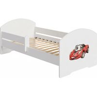 LUK lit d'enfant avec balustrade 160x80 Auto flag