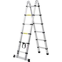 Mophorn Échelle télescopique, rallonge en aluminium de 12,5 pieds, légère, capacité de 375 lb, pour camping-car et plus