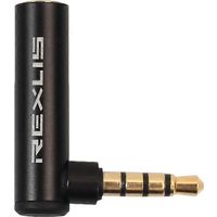 Adaptateur 3,5 mm mâle vers femelle à angle droit (90°) pour téléphones portables, tablettes, ordinateurs portables, ordinateurs de bureau, appareils photo numériques et lecteurs MP3/MP4 (noir)-3.00X2