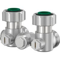 Einrohrarmatur 3/4" AG Eckform vernickelt