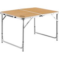 Table de camping pliable 6 places - O'Camp - Forme valise - Dimensions : 120 x 70 x 60 cm