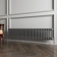 Traditional 2 Column Anthracite Grey Radiator (300mm H × 1460mm W) – 3352 BTU / 982W – Cast Iron Style