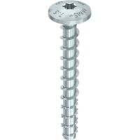 HECO MULTI-MONTI-plus MS 7,5 x 50, Montageschienenanker mit flachem Rundkopf, T-Drive, verzinkt blau, A2K