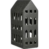 House of Seasons Haus Keramik 22,5 x 14 x 8,5 cm schwarz Weihnachtsfigur
