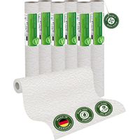 Raufasertapete Papiertapete – GRANDIOSO Strukturtapete Raufaserstruktur 6er Set, 6 x 15,00 m x 0,53 m, überstreichbar, atmungsaktiv, Made in Germany – Veluxis