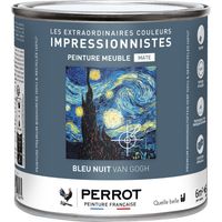 PEINTURE MATE POUR MEUBLE BLEU NUIT VAN GOH 500ML - PERROT