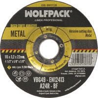 Disque à tronçonner abrasif pour métal 115x3,2x22 mm.