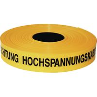 KELMAPLAST Trassenwarnband Achtung HochspannungskabelBreite 40 mm Länge 250 m gelb