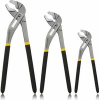 Verstellbare Mehrzweckzange 3-teilig, doppelt beschichtete Griffe – Chrom-Vanadium-Stahl, ideal für Heimwerkerprojekte und Reparaturen zu Hause (200, 250, 300 mm)