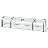 Invernadero túnel 395x100x80 cm Acero PVC para cultivo plantas jardín terraza
