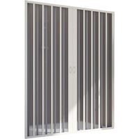 Faltduschtür aus pvc weiss h 185 mod. Flex mit zentraler Öffnung 170 cm