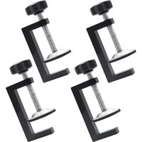 4 Piece Stainless Steel Clamp Kit Clamp Range 10-57 mm Adjustable Table Clamp for Drawer, Building Installation Home Mounting