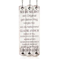 Polarweiß Wandgarderobe - mit Motiv Flurgarderobe inkl. 5 Haken in weiss Unifarben Hochformat Polarweiß Wandgarderobe - mit Motiv Flurgarderobe inkl. 5 Haken in weiss Unifarben Hochformat