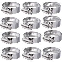 Abrazaderas de manguera de acero inoxidable 304, abrazaderas ajustables de acero inoxidable, clips para uso doméstico, mangueras de agua, tanques de gasolina, tubos de automóviles (6-12 mm)