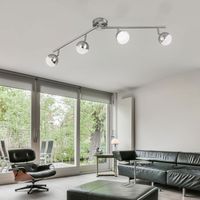 LED Deckenleuchte Spotleiste Deckenlampe 4 flammig Strahler beweglich, 4x 4,5W 4x380lm 3000K, LxBxH 78x17x9 cm, ACTION 925904646000