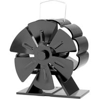 Ventilador de estufa de leña de 6 aspas, ciclo silencioso
