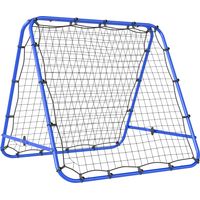 Rete da Calcio Rebounder Pieghevole con Angolo Regolabile e Picchetti, 100x95x90 cm, Blu