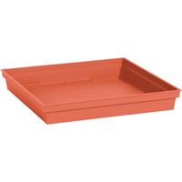 Soucoupe Toscane carrée 32 cm - Orange terre battue - Eda