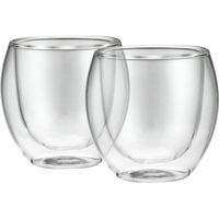 Bicchiere "Palermo" a doppia parete da 100 ml in resistente vetro borosilicato (2 unità)