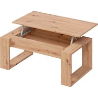 Tavolino Rialzabile Da Caffè Con Piano Sollevabile Tavolo Da Soggiorno Pranzo Moderno Salvaspazio Ideale per Mangiare Lavorare Organizzare Il Living 105 x 55 x 45 cm Rovere