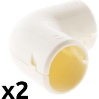 Lot de 2 équerres IRL Ø25mm - Blanc - Zenitech