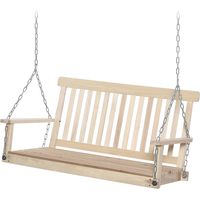 Dondolo sospeso 2 persone legno catene metallo 130x110x140cm
