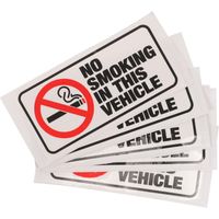 autocollants Interdiction de fumer pour véhicules papier