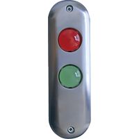 Platine de signalisation à leds rouge vert et bouton d'appel 12/24 Volts AC/DC IP 54 - Izyx