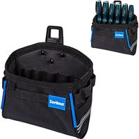Sortimo - Borsa porta attrezzi L 16, Nero, Poliestere Acrilonitrile butadiene stirene, 15 passanti elastici, 25 x 2 x 8 cm
