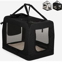 Faltbarer Autotransporter Hunde und Katzen mittlere Größe 78x53.5x58cm Oliver XL - Schwarz