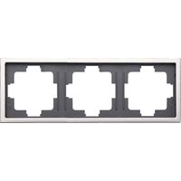 3-fach Rahmen / Blende, Edelstahl beschichtet, für den Innenbereich, eckig